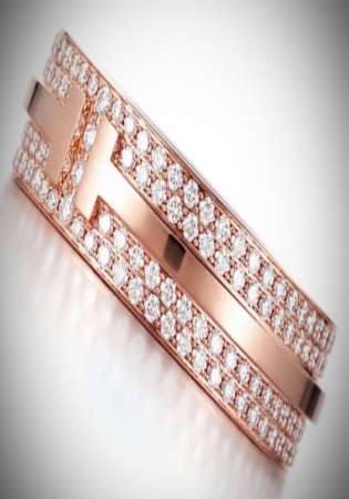 Tiffany t diamond 18k rose gold ring