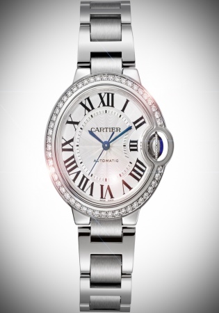 Cartier ronde solo de diamond bezel ladies watch
