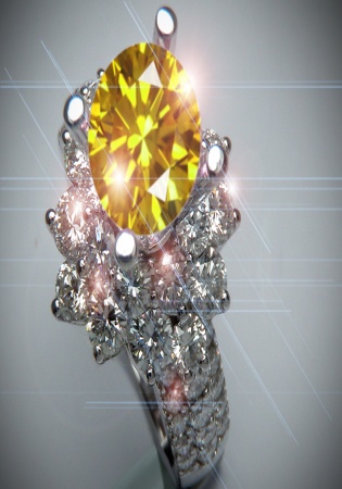 Diamond ronaldo 1.7 carat natural diamond rd 585 white gold women' ring