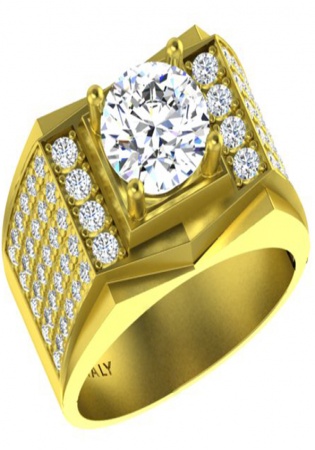 7.01 – 7.08 x 4.28 mm gia 2266527910 italy diamond natural 585 yellow gold men ring