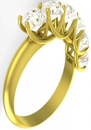 Round diamonds 14k gold eternity ring for women