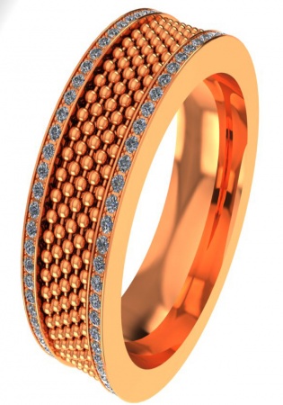 750 rose gold 0.488 carats diamond eternity women' ring x16670 made in italy 