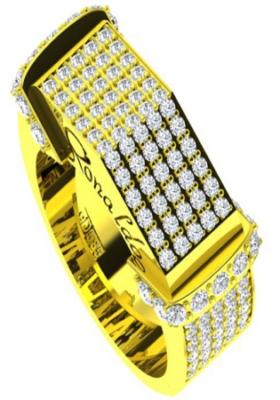 Ronaldo diamond limited edition /139 diamond natural 585 yellow gold for men ring handmade