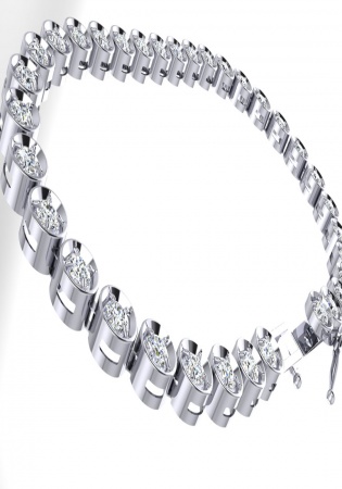 Diamond carat platinum 950 bracelet jpt950d3.00c color grade f