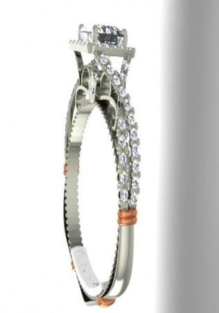 Verragio parisian diamond princess vvs1 halo 20k pt900 engagement women' ring