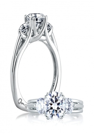 A. jaffe classics 14k white gold diamond engagement ring setting