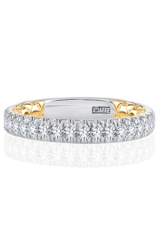 A. jaffe elegant two tone diamond wedding ring
