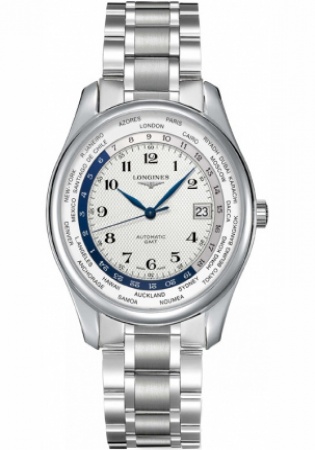 Mens longines l2.802.4.70.6 master automatic gmt watch