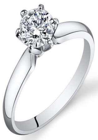 3/4 ct tw diamond 14k polished white gold engagement ring with igi certification