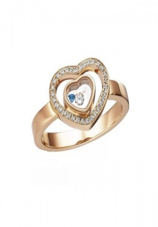 Chopard happy diamonds heart ring rose gold 827691 5019blue