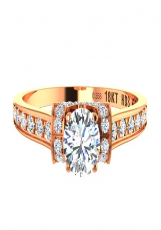 Helzberg masterpiece 18kt rose gold round diamond engagement ring, 4.50-4.52x2.67mm gia graded