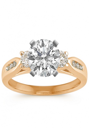 Shane co adalee tri stone engagement ring 14k