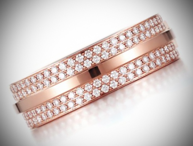 Tiffany t diamond 18k rose gold ring H2