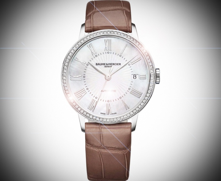Baume mercier classima diamond automatic watch for women swiss made H0
