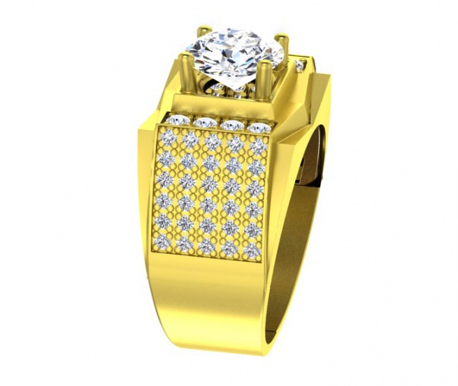 7.01 – 7.08 x 4.28 mm gia 2266527910 italy diamond natural 585 yellow gold men ring H0