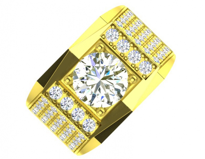 7.01 – 7.08 x 4.28 mm gia 2266527910 italy diamond natural 585 yellow gold men ring H1