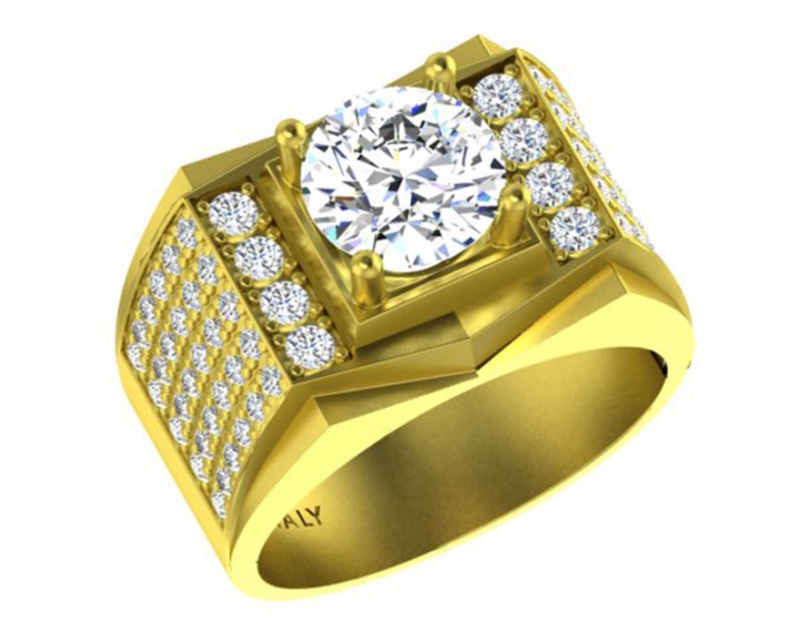 7.01 – 7.08 x 4.28 mm gia 2266527910 italy diamond natural 585 yellow gold men ring H3