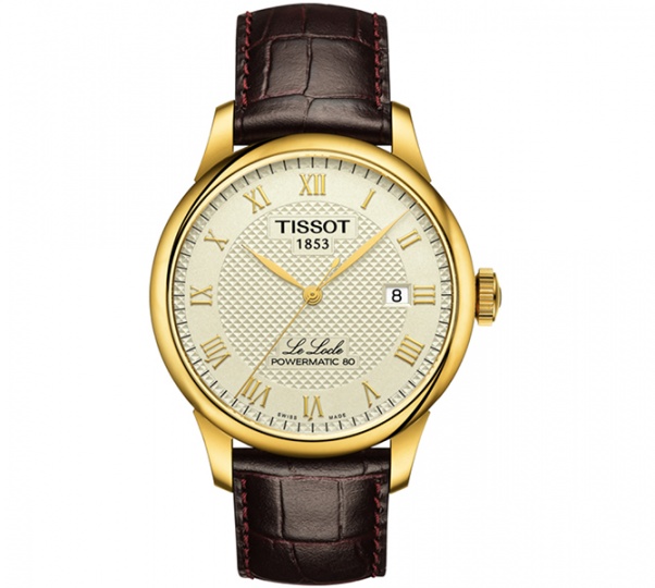 Tissot le locle powermatic 80 automatic champagne dial men's watch H0