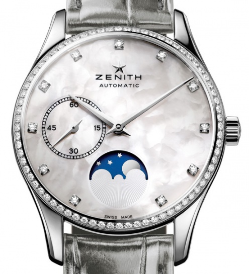 Zenith elite ultra thin moonphase automatic ladies watch H1