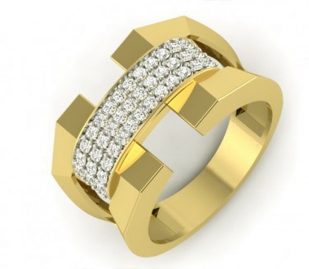Daniel henderson romance 18k gold diamond for men italy H0