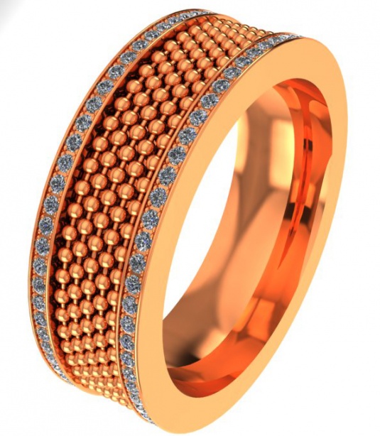 750 rose gold 0.488 carats diamond eternity women' ring x16670 made in italy H3