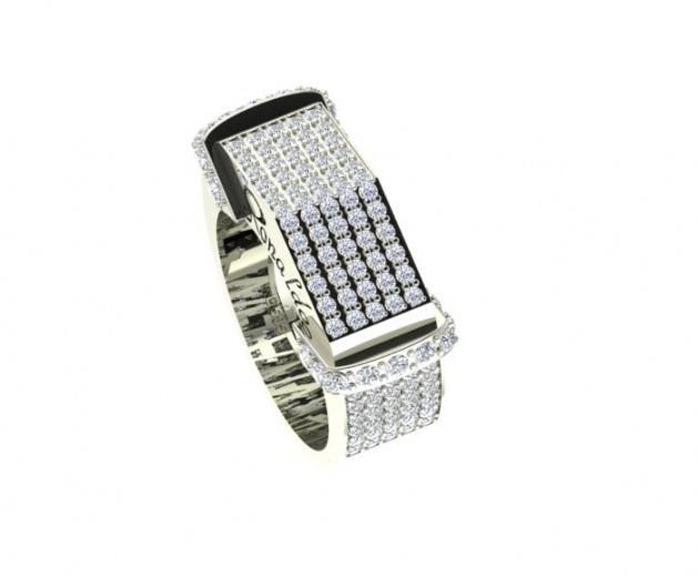 Ronaldo diamond limited edition /139w diamond natural 585 white gold for men ring handmade H1