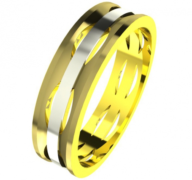 Sarcar wedding band a51 18k gold white yellow ring for men italy H1