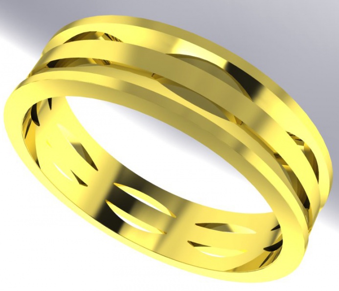 Sarcar wedding band a51 18k yellow gold ring for men italy H0