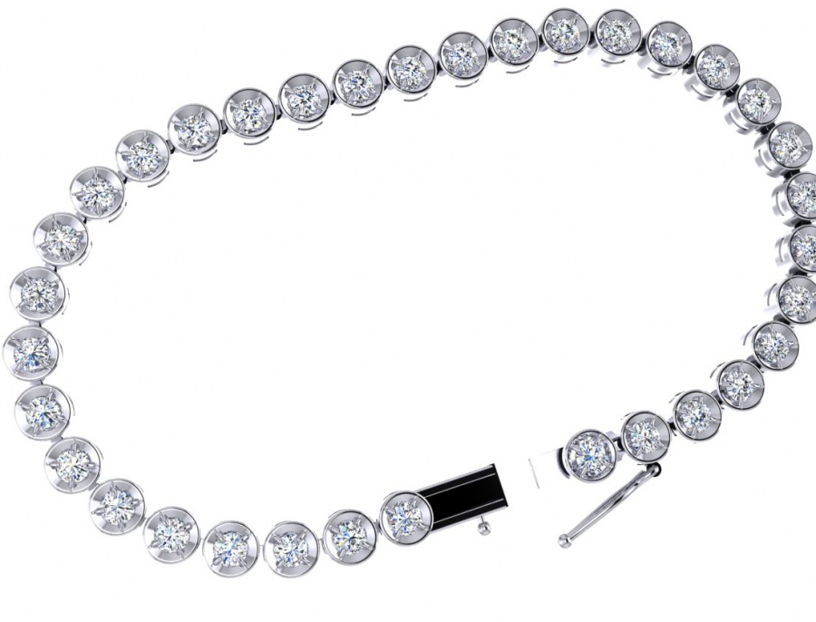 Diamond carat platinum 950 bracelet jpt950d3.00c color grade f H0