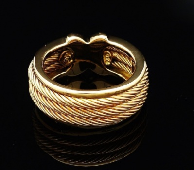 Vintage philippe charriol ring diamonds 18k solid gold H2