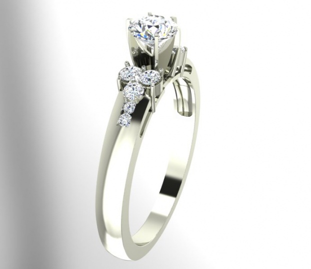 Igi 14k white gold diamond engagement ring 32609822 H1