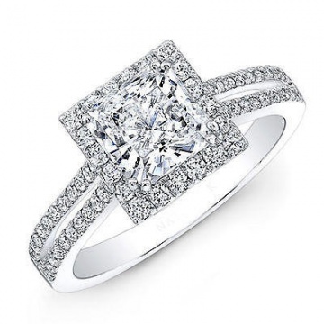1.49 ct i/vvs1 igi certified princess cut diamond engagement ring 14k white gold H0