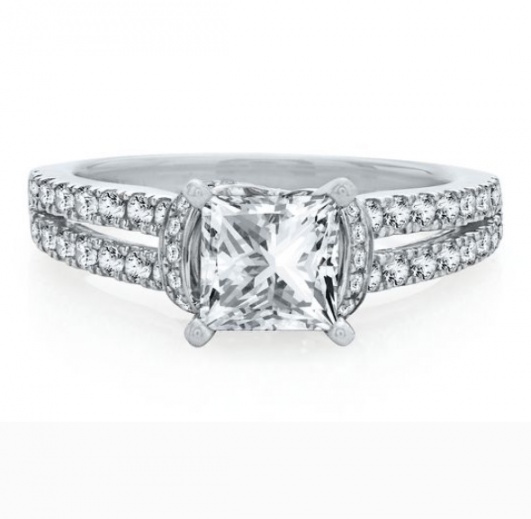 Helzberg artiste by scott kay 1/2 ct. tw. diamond semi-mount engagement ring in 14k white gold H1