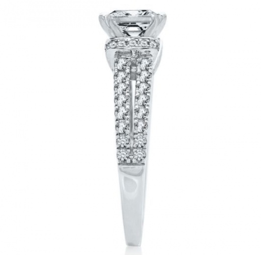 Helzberg artiste by scott kay 1/2 ct. tw. diamond semi-mount engagement ring in 14k white gold H2