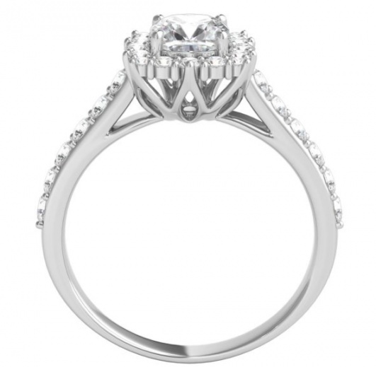 Helzberg radiant star 1 1/4 ct. tw. diamond engagement ring in 14k white gold H1