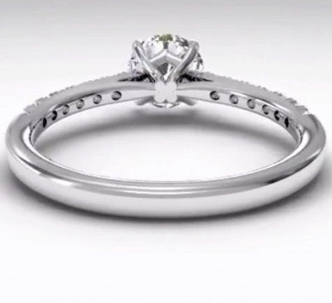 Ritani 0.57ct cerificate of gia 7228062928 french set diamond band engagement ring with matching band H2