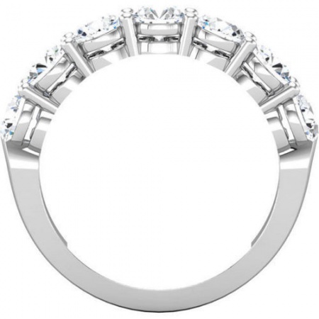 14k white gold natural diamond wedding ring band 2.00 ct round white gold 7 stone anniversary H1