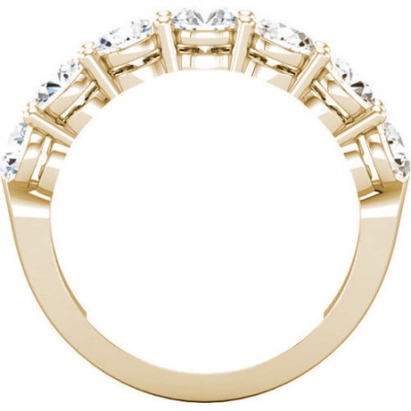 14k yellow gold natural diamond wedding ring band 2.00 ct round white gold 7 stone anniversary H1