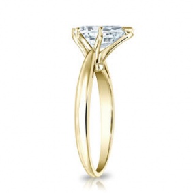 Diamond wish igi certified 18k yellow gold pear diamond ring v end prong 3/4cttw g-h color vs2-si1 clarity H2