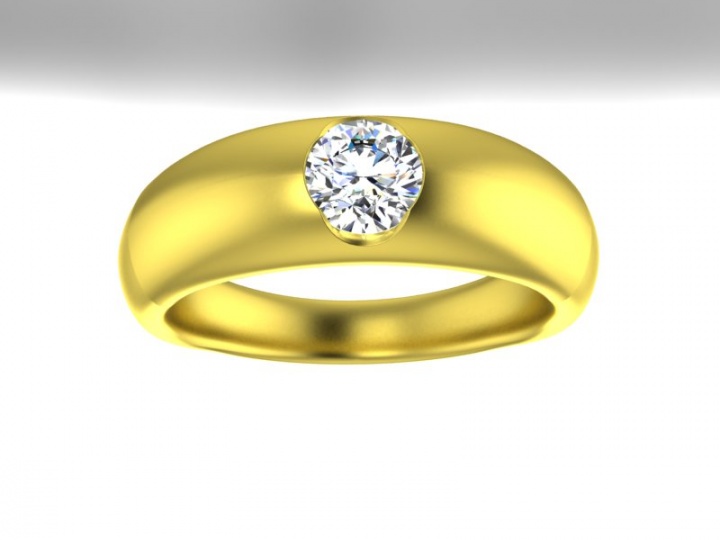 1/3 ct. t.w. diamond solitaire band in 18k yellow gold made by piaget H0