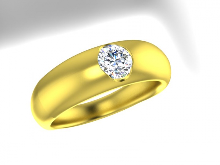 1/3 ct. t.w. diamond solitaire band in 18k yellow gold made by piaget H1