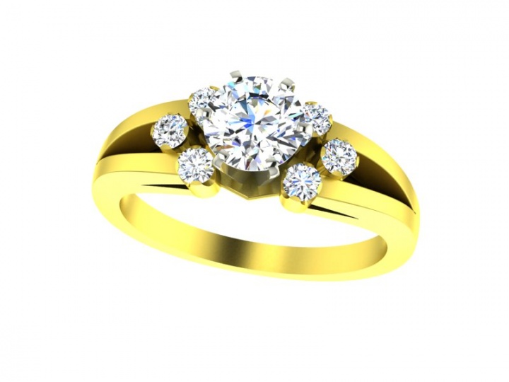 Us 0.84ct certificate of gia 7261163640 diamond 14k gold two tone tri sides engagement ring H0