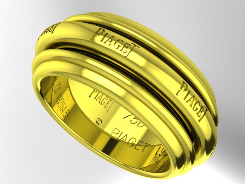 Piaget 18 karat yellow gold possession ring 5.5 H1