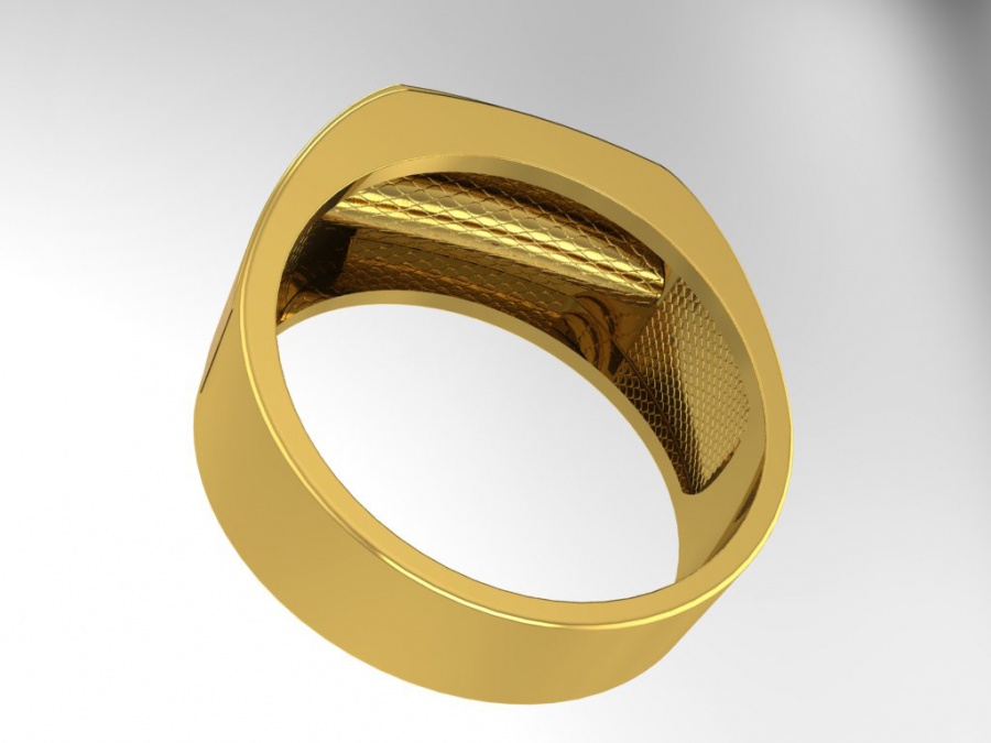 Zales vip 14k yellow gold diamond 3-stone band ring gent H2