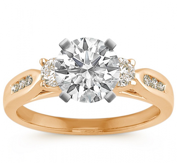 Shane co adalee tri stone engagement ring 14k H0