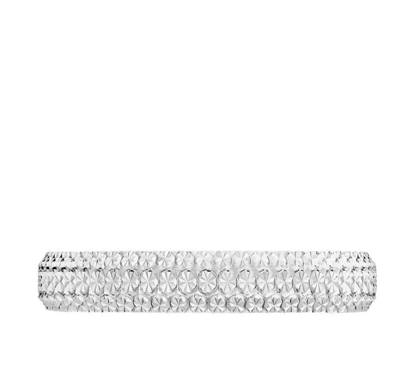 Alliance Multi Facettes Diamantee Or Blanc 18K