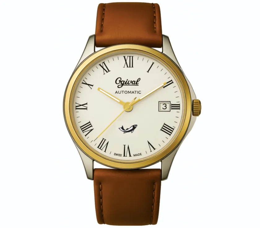 Ogival 829A 24G1 0941 Two Tone Automatic Wristwatch 39MM