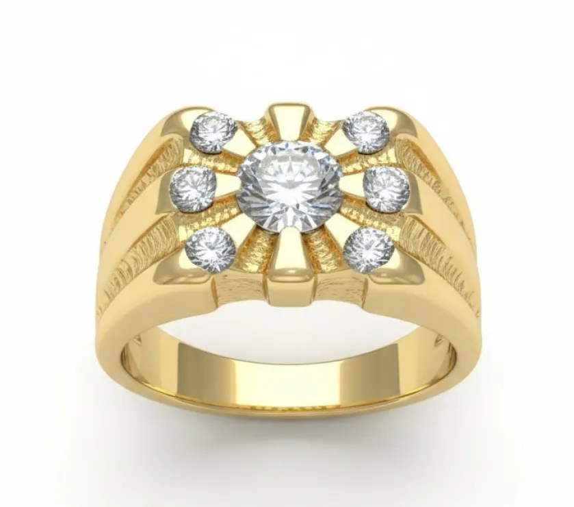 IBG by MRJ Diamond Victorian Ring 14k Gold