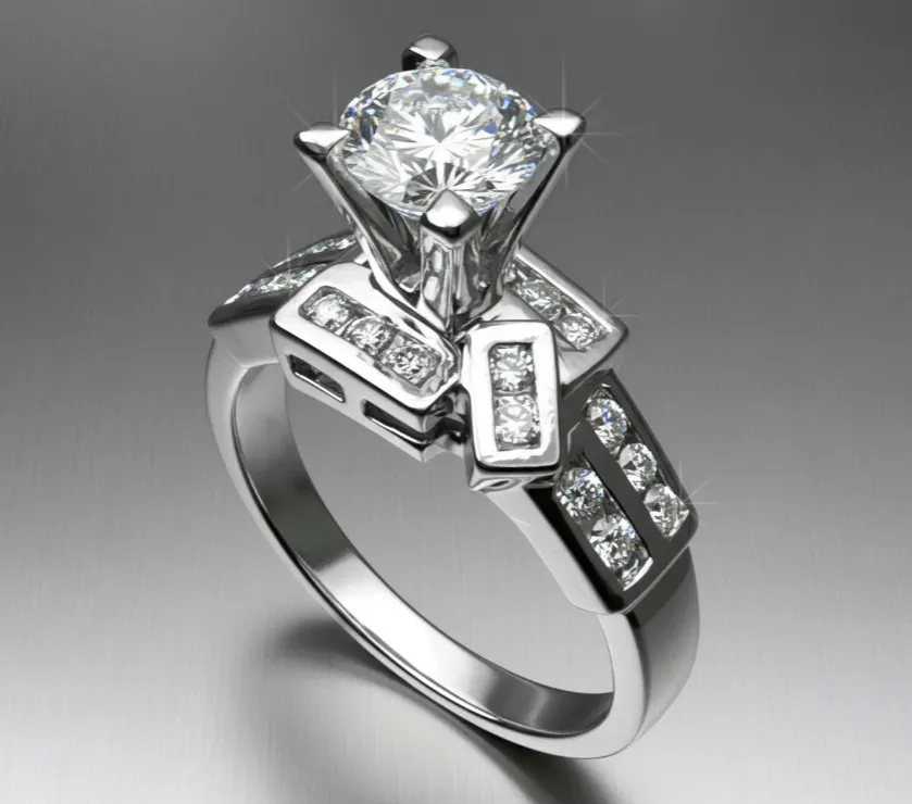 Round Cut Diamond Engagement Ring in 9K India 