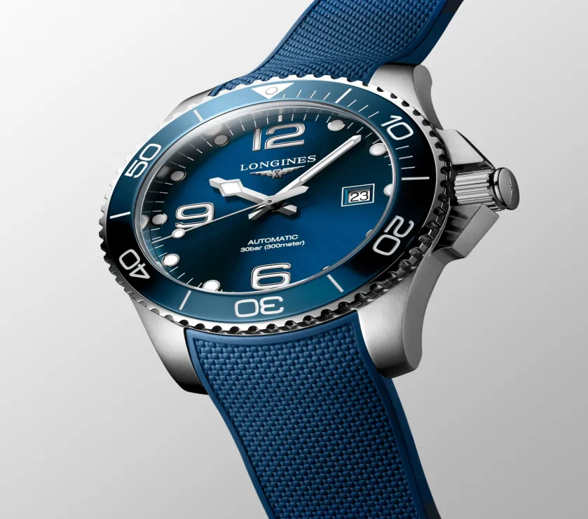LONGINES HYDROCONQUEST L3.782.4.56.6 AUTOMATIC STEEL BLUE CERAMIC WATC